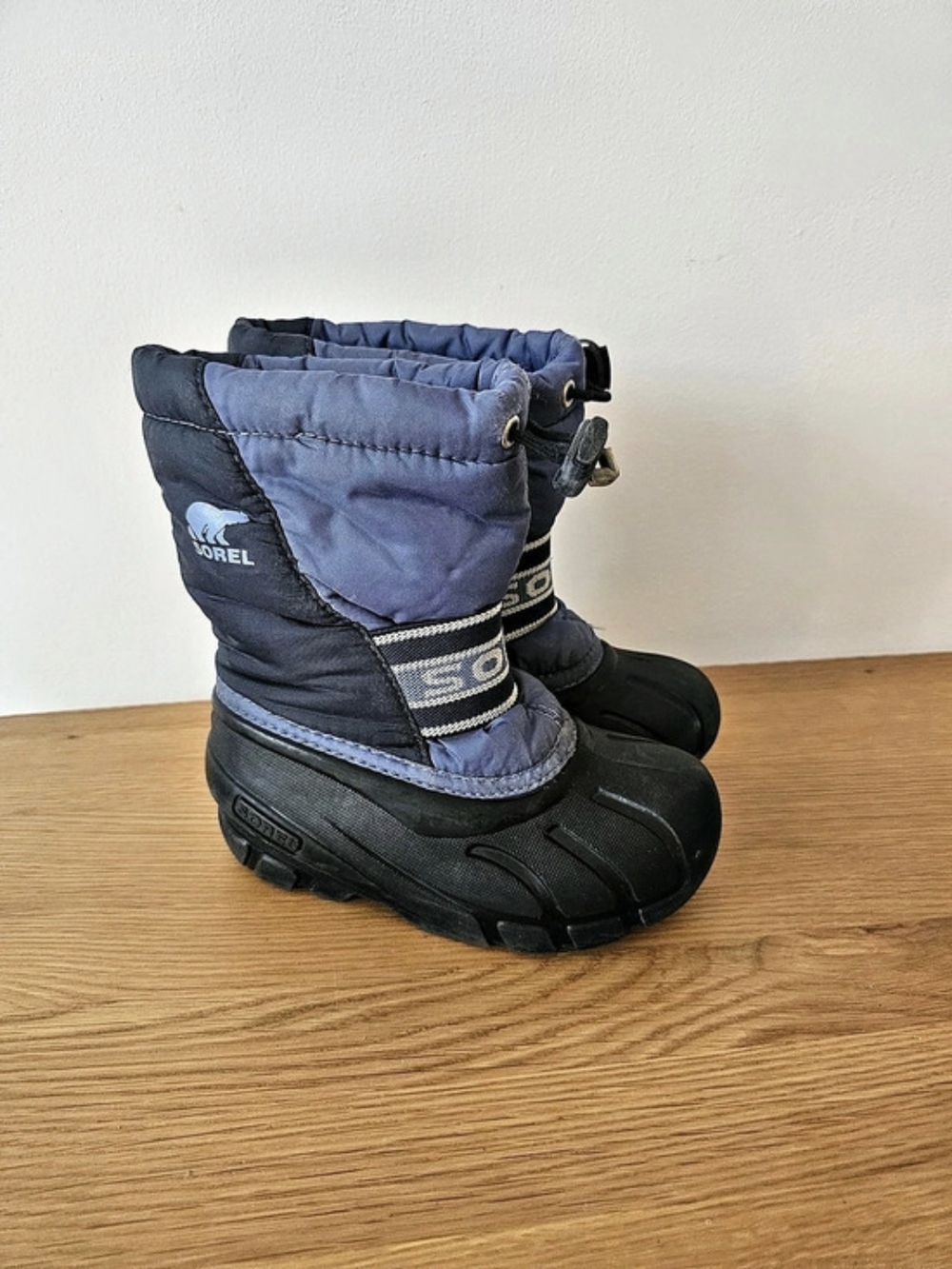 Sorel Flurry Snow Boots Kids Girl Size 10 Dusty Blue Winter Insulated